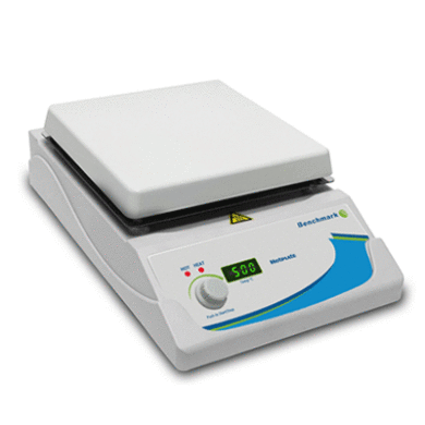 Benchmark hotplate features 7 x 7 in. durable ceramic platform ideal for a wide range of applications and sample sizes