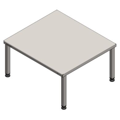 High-capacity cleanroom gowning bench; 34”W x 31”D x 18”H, 304 stainless steel  |  1540-36 displayed
