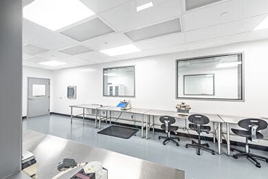 Stick-Built cleanroom installed in university health center for patient lab sample processing