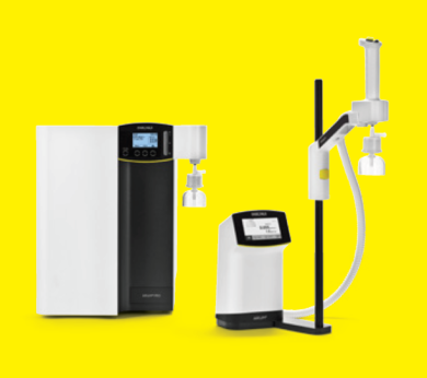 Benchtop and wall-mount models directly connect with Arium Comfort and Arium Pro models for Type 1 water supply  |  1017-PP-14 displayed