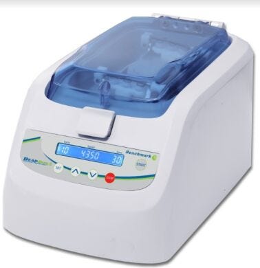 BeadBug 6 Position Homogenizers by Benchmark Scientific with a 3-D shaking method for nucleic acid and proteins; accepts various bead materials and sizes  |  2826-12 displayed