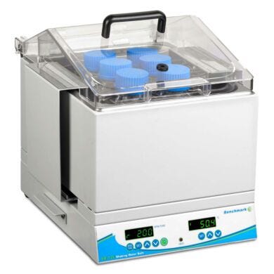 SB-12L Shaking Water Bath features precise temperature control of up to 80°C and the included spring platform accepts tubes, bottles and flasks	  |  2827-10 displayed