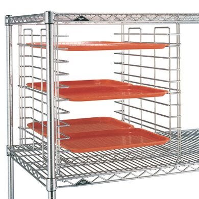 Chrome-plated tray slide inserts for Inermetro carts and shelves  |  1304-90 displayed
