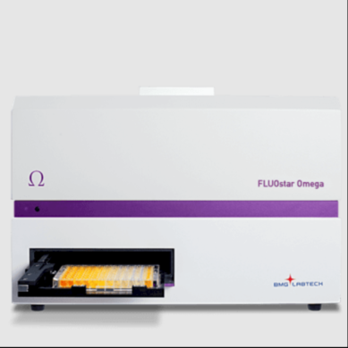 FLUOstar Omega Filter-Based Multimode Microplate Reader with UV/Vis Spectrometer features six detection modes for up to 384-well plates  |  8000-92 displayed