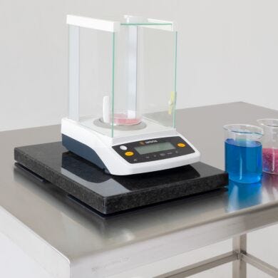Granite vibration isolators are ideal for precision electronic weighing scales, and microscopes  |  1580-20 displa