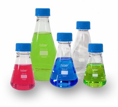 Hybex™ Erlenmeyer reusable and autoclavable Flasks with GL45 Cap by Benchmark Scientific
