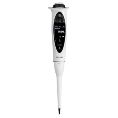 Single-channel LH-747021 Picus 2 Electronic Pipette by Sartorius with a 0.2–10 μl volume range, an adjustment wheel, safety features and connectivity