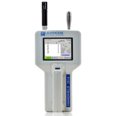 Lightweight 6-channel airborne particle counter with a sensitivity range from 0.2- 2.0 μm; ideal for spot-checking critical environments and cleanrooms