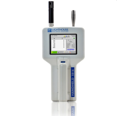 Lightweight and ergonomic 6-channel airborne particle counter with a sensitivity range from 0.5 - 25.0 μm