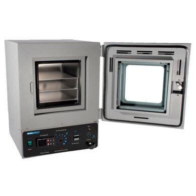 Shellab Digital Model Ovens includes Watlow temperature control, digital vacuum gauge, built in over temperature safety and a double plenum  |  3900-32 displayed