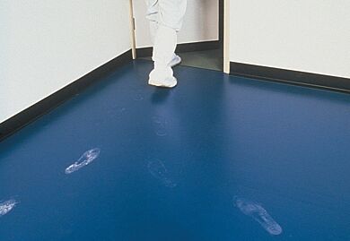 Blue Shoe Cleaner Floor Mat  |  3801-00 displayed