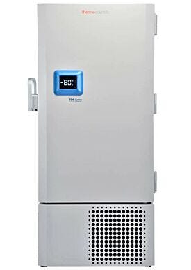 TDE ULT Freezer by Thermo Fisher Scientific with a 24.1 cu. ft. capacity accommodates 500 2” cryoboxes and includes three shelves, 115V model