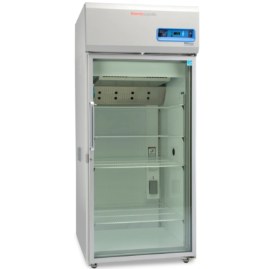 29.2 cu. ft. glass door chromatography refrigerator with a 3°C to 7°C temperature range and auto defrost; GMP Clean Room Class A / ISO 6 (ISO EN 14644-1) compat  |  1620-94 displayed