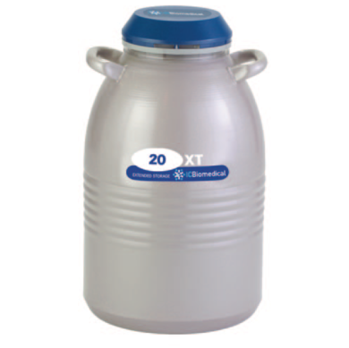 TW 20XT for long-term LN2 storage at cryogenic temperatures has a 20.7L capacity, a 230-day static hold time and a lockable lid; includes six 11” canisters  |  