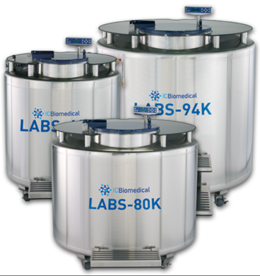 Available in four capacity sizes, models feature a single pivot turntable, a stainless steel table top for efficient LN2 storage in vapor or liquid phase  |  