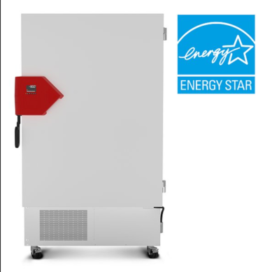 Energy-efficient 24.7 cu. ft. UFV Ultra-Low Temperature Freezer by BINDER with R-290 and R-170 with detachable inner doors and stainless steel interior  |  