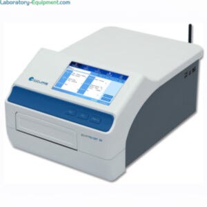 SmartReader 96 with a 7" touchscreen interface displays plate layout, measurement results and graphical layouts: easy-to-use and ideal for COVID-19 research | 2824-16-220 displayed