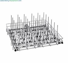 304 Stainless Steel Lower Spindle Rack #4668600 for use with SteamScrubber, FlaskScrubber and FlaskScrubber Vantage glassware washers by Labconco  |  6927-44 displayed