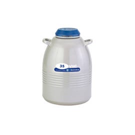 TW 35VHC High Capacity Cryogenic Storage Freezer with a 35-liter LN2 capacity and a 130-day static hold time for long-term sample storage; includes six 11" cani | 6900-83 displayed