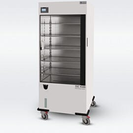 Large sterile storage cabinet with five shelves included for storing sterile medical equipment in a clean air, controlled environment | 3947-00 displayed