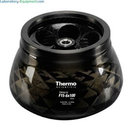 Hereaus Fiberlite F15-6 x 100y fixed 25° angle centrifuge rotor accommodates six 85 ml Nalgene tubes  |  1537-86 displayed