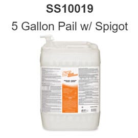 Broad spectrum 5-Gallon Alpet No-Rinse Quat Surface Sanitizer by Best Sanitizers for use with BSX Boot Scrubbers; NSF and EPA #SS10019 | 5608-39 displayed