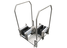 BSX200 Manual Dual Boot Scrubbers by Best Sanitizers available in wet or dry models accommodate 5-10 users per minute in fast walk through environments | 5608-PP-04 displayed