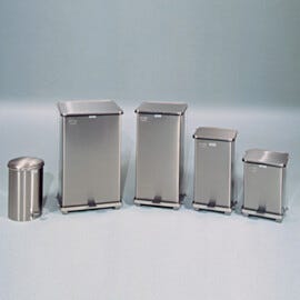 ValuLine® Stainless Steel Trash Cans from Rubbermaid come in 5 different sizes