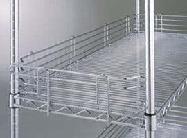 Ledges prevent items from protruding or falling from shelves | 1301-72 displayed