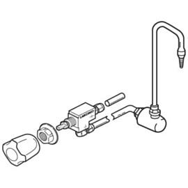Illustration of water service fixture kit with gooseneck faucet for fume hoods  |  3644-90 displayed