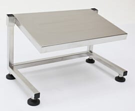 BioSafe® Foot Rest offers all-stainless-steel construction, height adjustability, and non-shedding leveling feet | 2803-90 displayed