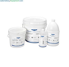 LabSolutions Powder Detergent, Low-Foaming Liquid Detergent, and Neutralizing Acid Rinse are specially formulated for Labconco SteamScrubbers and FlaskScrubbers  |  6921-PP-06 displayed