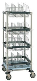 MetroMax i Gown and Bootie Storage units include adjustable baskets and dividers for easy storage of bulky or odd-shaped items | 1403-12 displayed