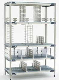 MetroMax i Shelving Systems feature stainless steel corners for durability and stability | 1541-29 displayed