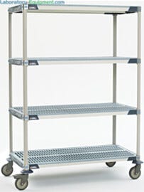 Microban antimicrobial protection built into shelves and touch points provide premium advanced polymer storage system ideal for chemical storage  |  1403-02 displayed