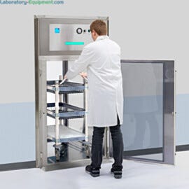 Vents along the bottom of the chamber recirculate air through a ULPA filter to protect sensitive parts, prevent cross-contamination | 6705-68-316 displayed