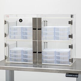 Smaller drawers can sit side-by-side for detailed organization  |  1741-61 displayed