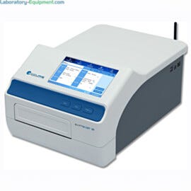 SmartReader 96 with a 7" touchscreen interface displays plate layout, measurement results and graphical layouts: easy-to-use and ideal for COVID-19 research | 2824-16-220 displayed
