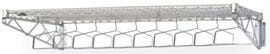 The garment racks come with 11 hangers spaced at 3" intervals with the unique hanger capture mechanism that provides theft deterrence  |  2650-20 displayed