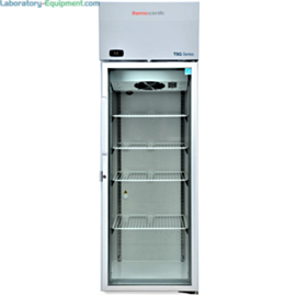 Energy-efficient 12.0 cu. ft. TSG1203GA Glass Door Lab Refrigerator by Thermo Fisher Scientific with a 2–8°C temperature range includes 2" casters and 4 shelves