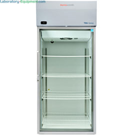 Energy-efficient 29.2 cu. ft. TSG3005GA Glass Door Lab Refrigerator by Thermo Fisher Scientific with a 2–8°C temperature range includes casters and shelves