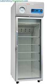 Single-glass door 650L TSX High-Performance Refrigerator by Thermo Fisher Scientific includes 4 shelves and casters; GMP Clean Room Class A/ISO 6 compatible  |  1621-08 displayed