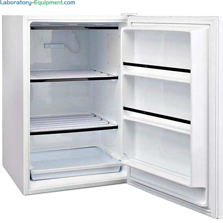 05FFEETSA Flammable Materials Storage Freezer by Thermo Scientific with a -12˚C to -24˚C range, 2 fixed and 3 door shelves, and 1 bottom tray; 5.0 cu. ft.  |  1621-41 displayed