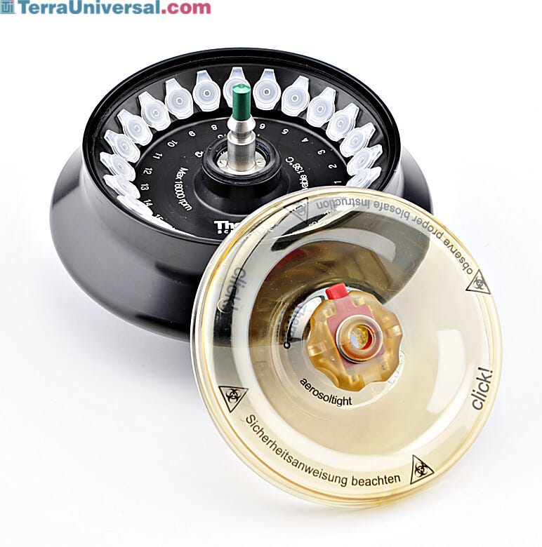 Designed to hold the sample containers at a constant angle relative to the central axis. | 1717-13 displayed
