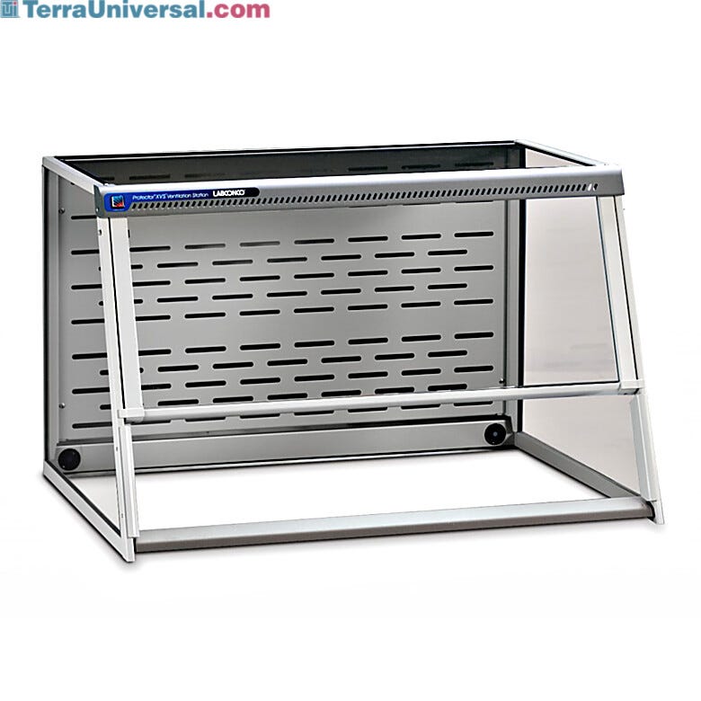 XPert Balance Enclosure from Labconco, shown with Guardian 1000 Digital Airflow Monitor | 3644-50 displayed