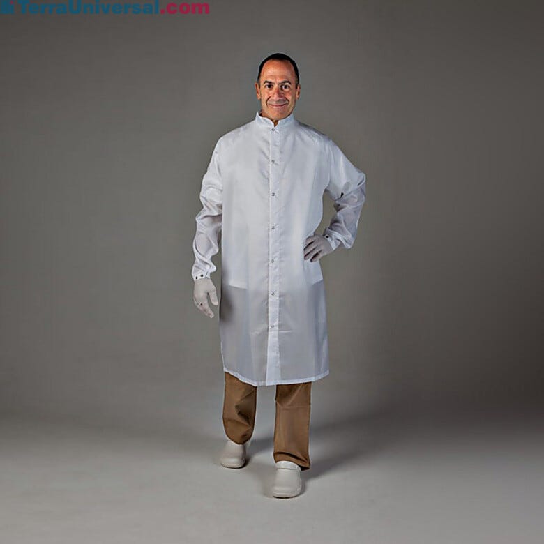 Cleanroom taffeta frock from Uniform Technology