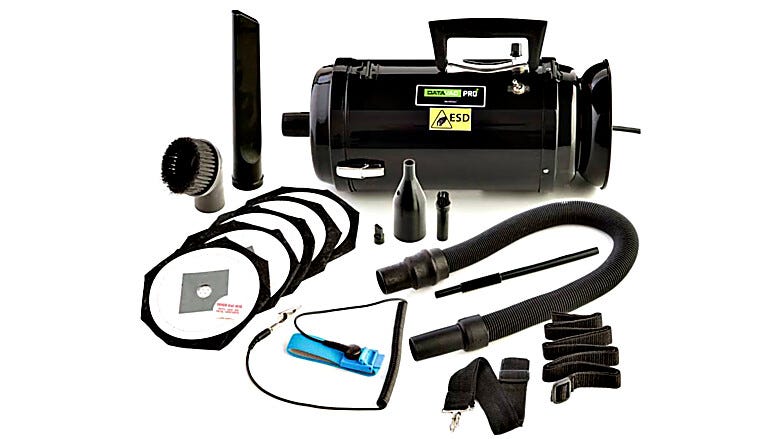 ESD-safe vacuum cleaner with powerful motor, versatile attachments for electronics cleaning  |  1009-00 displayed