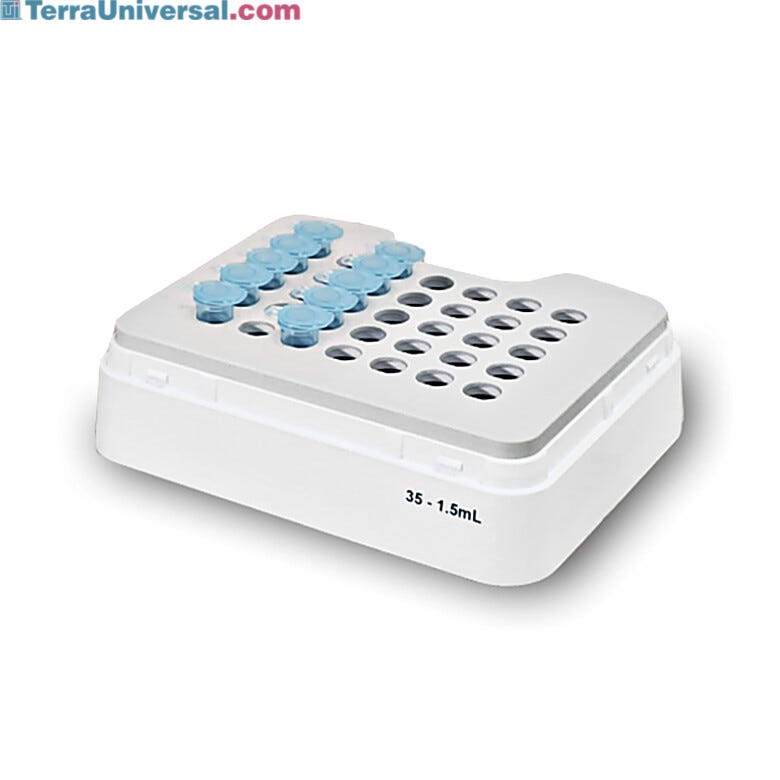 Block, 35x1.5ml (2,000rpm) for temperature control from 0 to 105°C for use with MultiTherm Touch Shaker; compatible with optional Heated Lid (H5100-HL)  |  5323-62 displayed