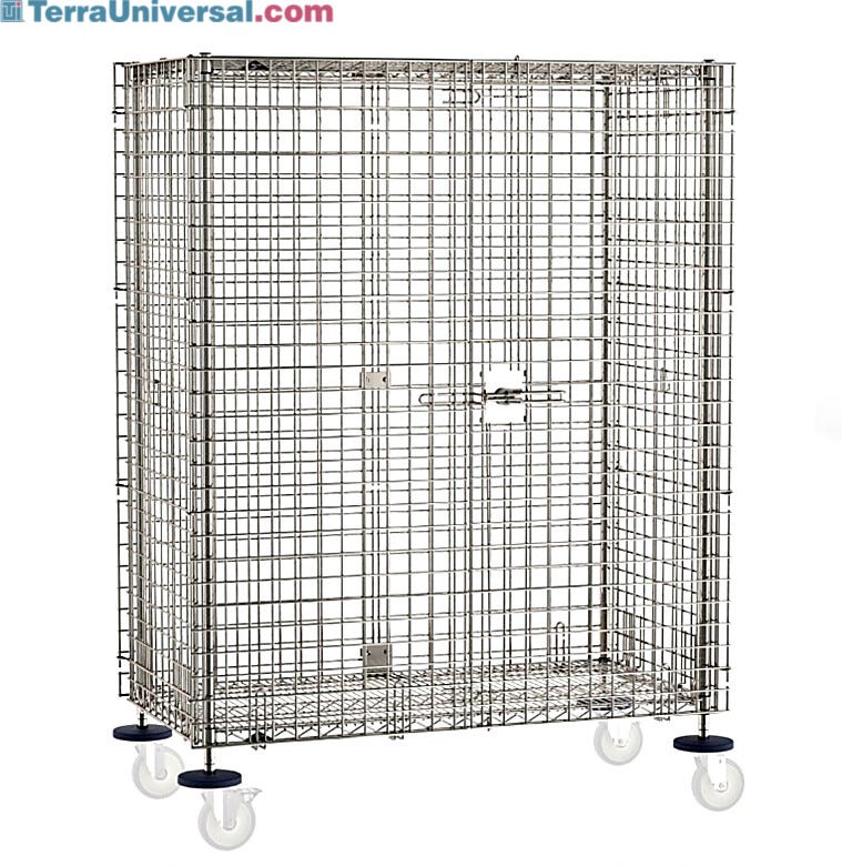 Designed for facilities that need storage to flex with them, this shelving unit transitions seamlessly from stationary to mobile with optional casters  |  2650-65 displayed