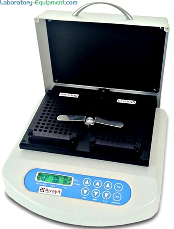 Two-Plate Array Plate Multi-Well Microarray Hybridization Station for microplate cassettes and well configurations | 3031-42-2 displayed
